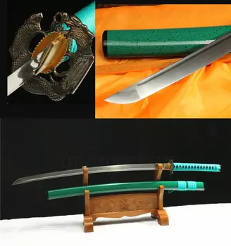 

41"1060 CARBON STEEL FULL TANG BLADE BLUE JAPANESE SAMURAI KATANA SHARP