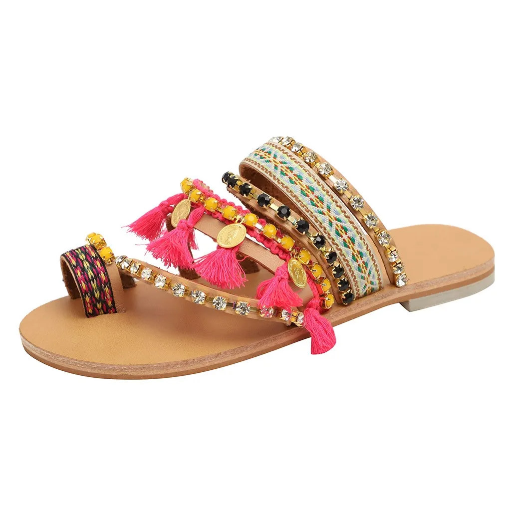 

Bohemian Slippers Women Ethnic Style Women Beach Slippers Summer Comfortable Slipper For Women Female Slippers Woman Flip Flops