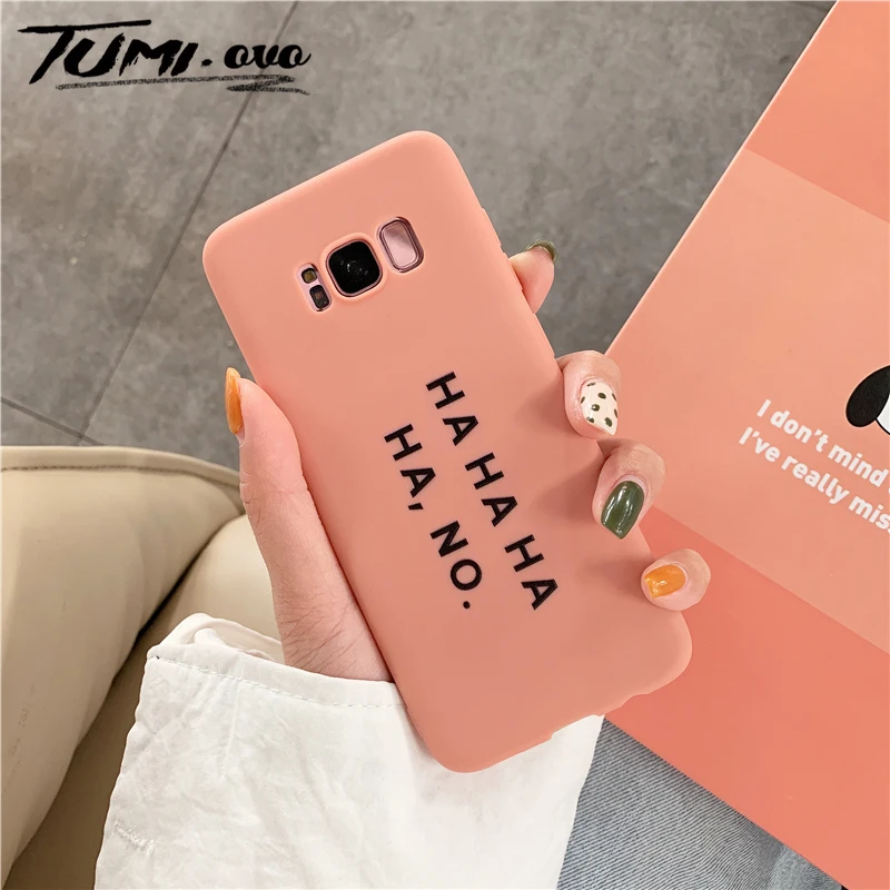 

Matte Candy Simple Orange Letter Dinosaur Flower Pattern Soft Silicone Cover Case for Samsung Galaxy S10 S9 S8 Plus Note 8 9 TPU