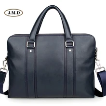 Сумка Augus из натуральной кожи, простой дизайн, мужские модные синие портфели, 15 дюймов, сумка для ноутбука, сумка через плечо, сумка 7325 K