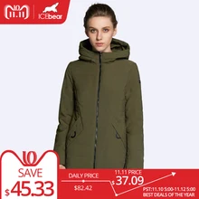 ICEbear 2018 new women s jacket autumn woman coat fashion female cotton denim color zipper design