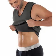 S-5XL большого размера плюс пот увеличивающий сауну костюм термо жилет быстрая потеря веса талии тренер для мужчин формирователь тела M05O