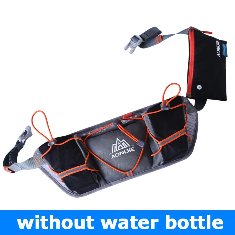 Black No Bottle AONIJIE E888 марафон бег Велоспорт для бега, пояс для воды поясная сумка держатель телефона с 250 мм, бутылки для воды - Цвет: Black No Bottle