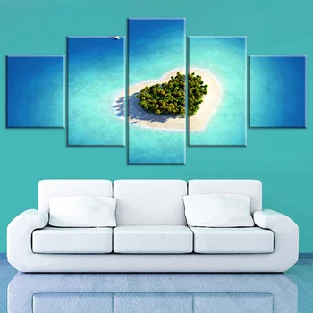 

5 pieces Wall Art Picture Gift Home Decor Canvas HD Print painting beautiful Sea Aegean for living room printed on canvas