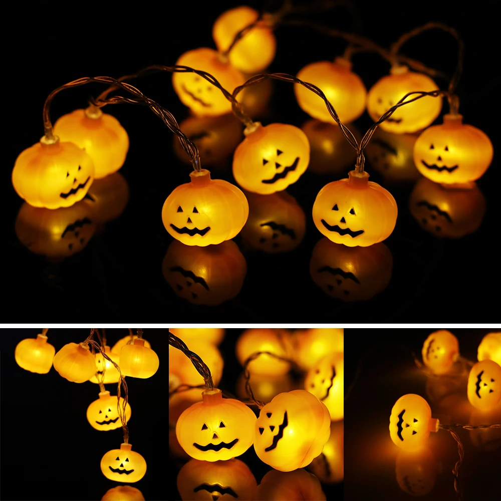 Battery Operated Halloween Pumpkin led string lights Halloween Holiday Christmas Party Garden