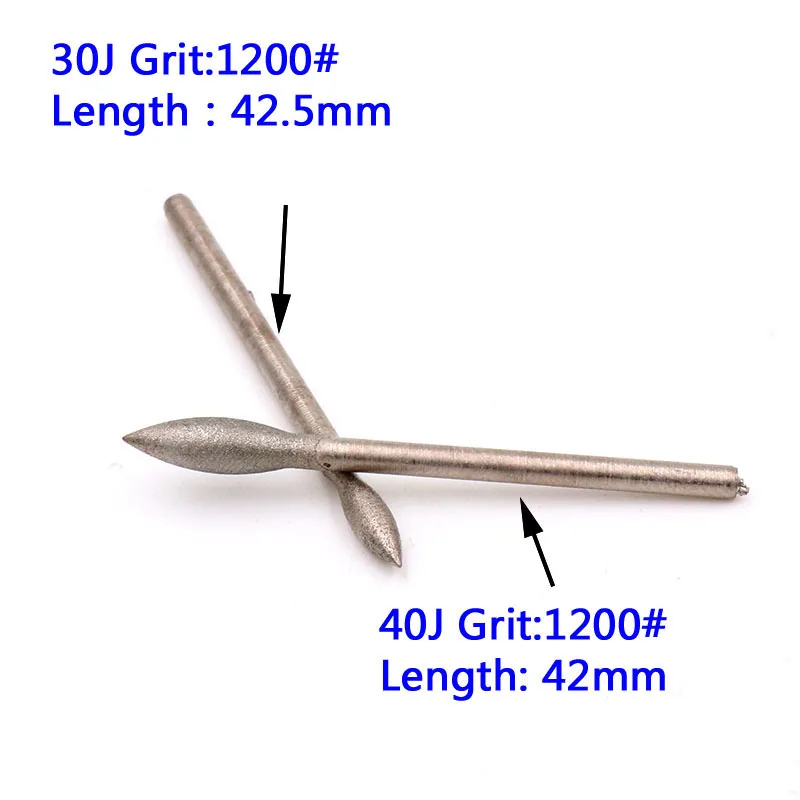 1 шт. 2,35 мм Диаметр хвостовика полированная алмазная шлифовальная игла резьба инструмент сферическая полировка головы Установленные точки