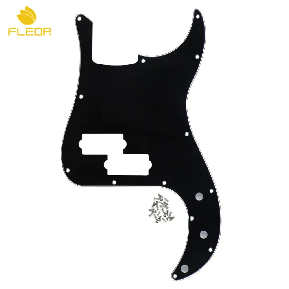 Гибкая трехслойная черная стандартная пластина с 13 отверстиями PB P Bass Pickguard
