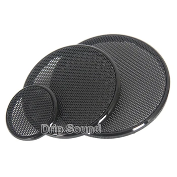 

For 1"/2"/3" inch Audio Speaker Conversion Net Cover Decorative Circle Metal Mesh Grille #Black+Black
