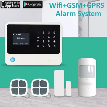 

Wireless&wired G90B Wifi GSM Home Security Alarm System Touch Screen IOS Android APP Intruder Security Alarm door open sensor