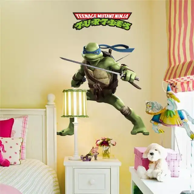 Us 3 87 7 Off Teenage Mutant Ninja Turtles Home Decals 031 Diy Decorative Stickers Kids Bedroom Removable Cartoon Movie Mural Art Posters 3 5 In