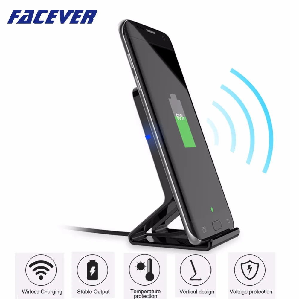 

Universal Qi Wireless Charger Stand For iPhone X 8 Plus SAMSUNG S8 S6 S7 Edge Note5 Lumia HTC LG Phone Fast Charger Stand Holder