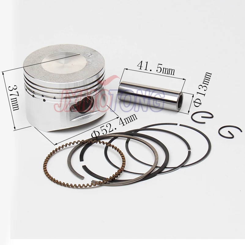 LF110cc 125cc Engine Piston kit 52.4mm Piston 13mm Pin Piston Ring Set