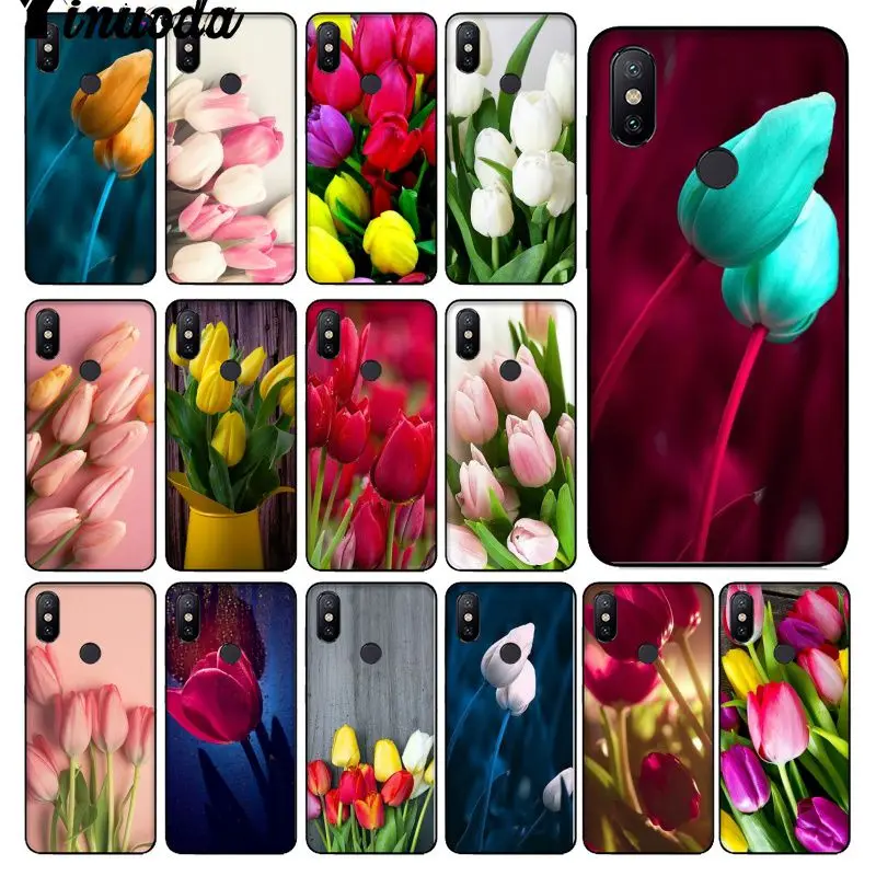 

Yinuoda Tulip flower Coque Shell Phone Case for Redmi 5 plus Note 5 Xiaomi Mi 6 8 8 SE Note 3