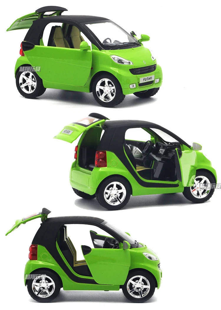 1:32 Масштаб умный милый литой под давлением модель автомобиля игрушка с функцией оттягивания музыкальный светильник с открывающимися дверцами для детей в подарок