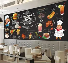 Professional custom 3D wallpaper mural HD hand-painted Western restaurant burger shop series - high-grade waterproof material Professional custom 3D wallpaper mural HD hand-painted Western restaurant burger shop series - high-grade waterproof material