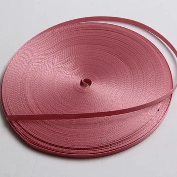 

high quality nylon ribbon 7mm pink color 1/4 inch grosgrain bia