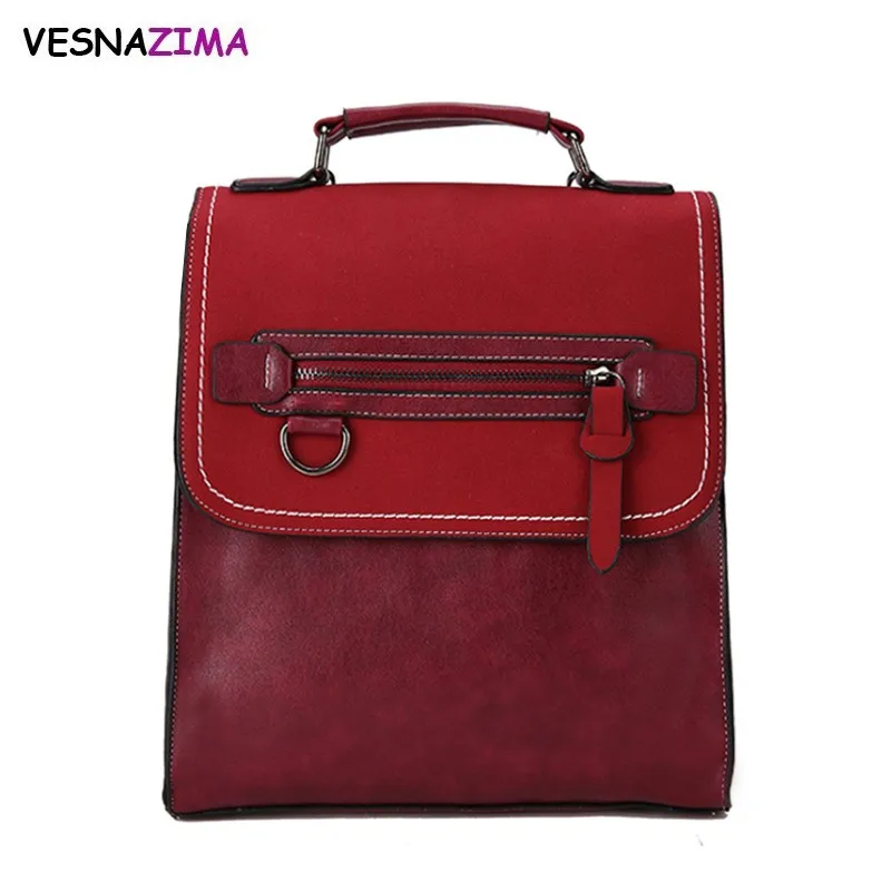 

Women Backpack for School Style Leather Bag College Simple Design Women Casual Daypacks Mochila Female Bag Famous Brands WM738Z