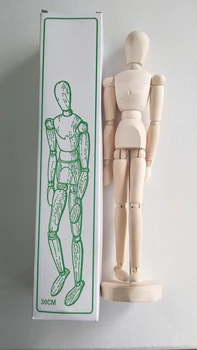 

40cm Woodman comic sketch model puppet man joint wood doll 16 inches big human wooden model
