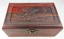 Wooden house red wood jewelry box jewelry box red wood carving furniture of solid wood crafts