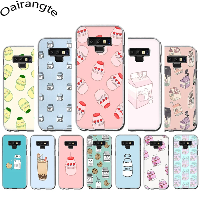 

milk box Fruit pink Peach Drinks Hard Phone Case for Samsung A3 A5 A6 A8 Plus A7 A9 A10s 20s 30s 40s 50s 70