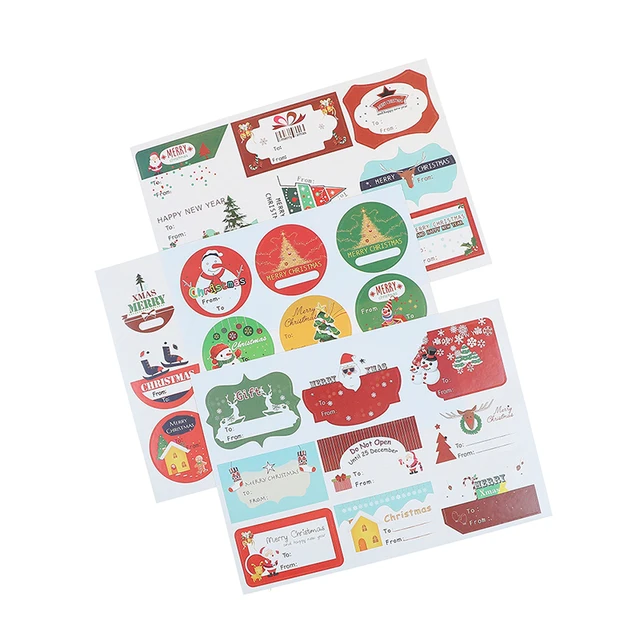 aliexpress com buy 90pcs 120pcs christmas self adhesive gift tag