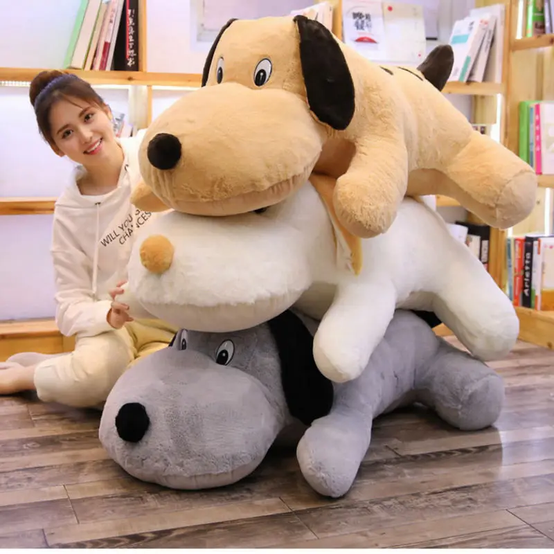 

70/100 cm Stuffed Animal Dog Plush Toy Plump Body Dog Stuffed Dog Pillow Toy Doll For Kids Birthday Gift or Shop Home Decoration