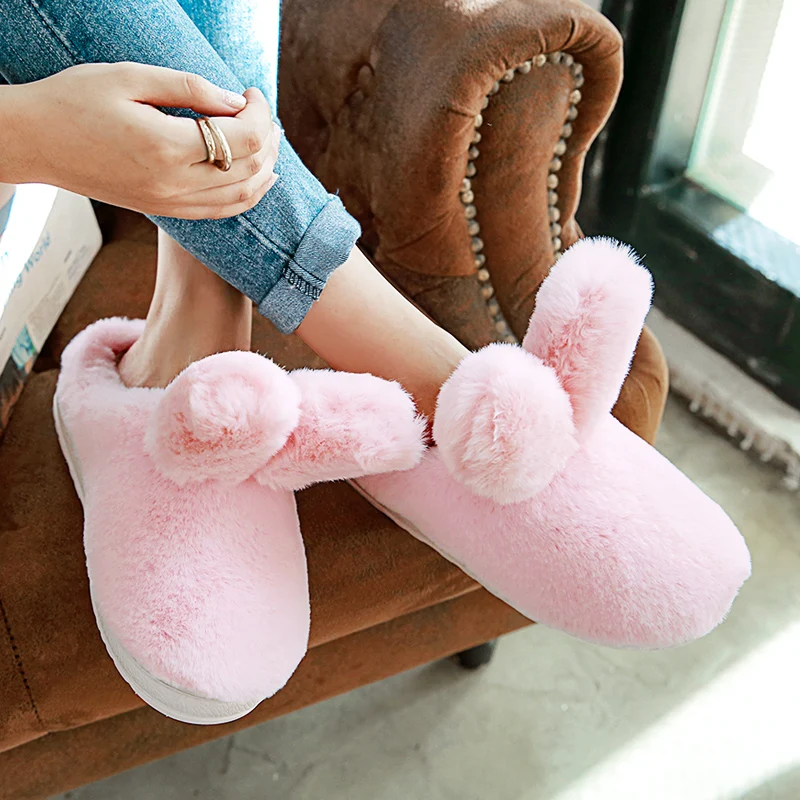 blackpink rose bunny slippers