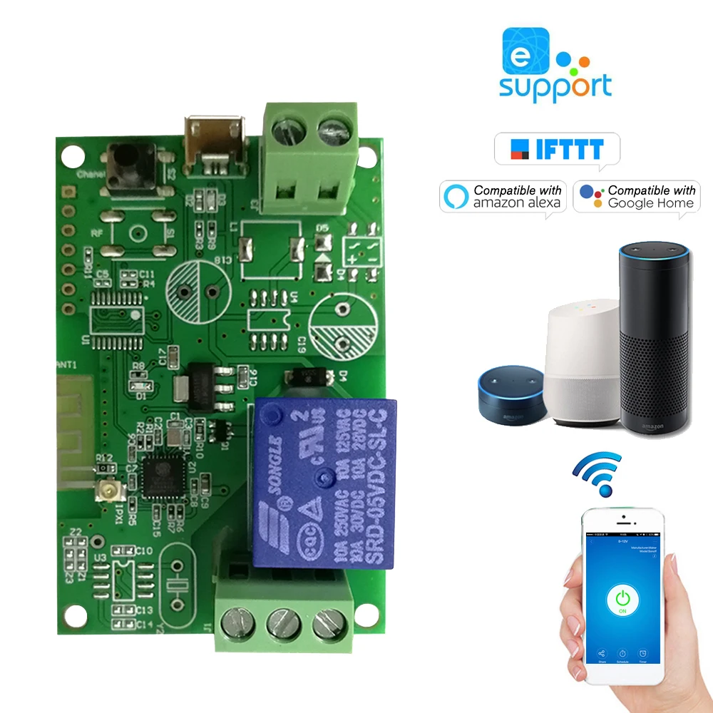 

5V/12V/220V Remote Switch APP Voice Remote Control For Alexa Google Home Nest Wifi Switch Wireless Relay Module
