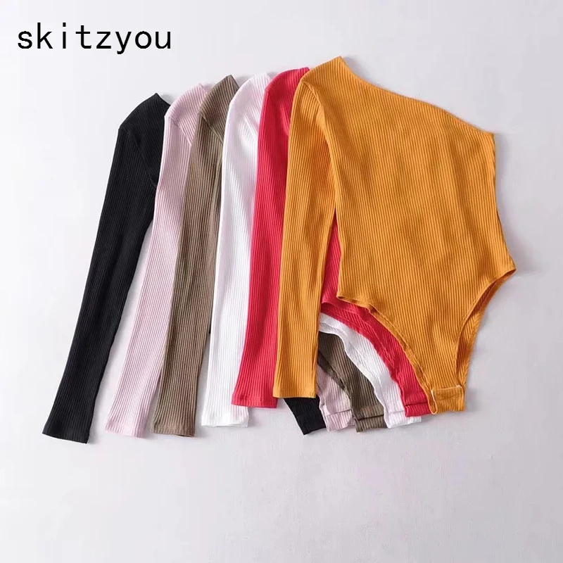 Женские облегающие боди skitzyou черные Красные эластичные однотонные мини