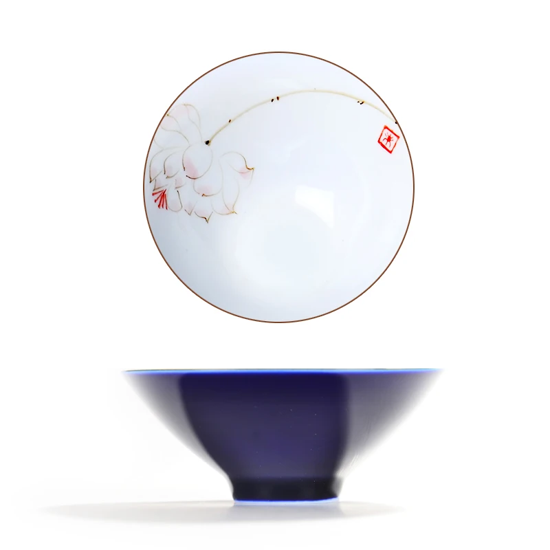 

Small Exquisite Jingdezhen Yonglihui 80ml Ceramic Colored Glaze Porcelain Tea Cup Hand-painted KungFu Tea Masters Cup A