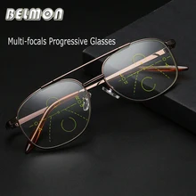 Belmon, Мультифокальные Прогрессивные очки для чтения, для женщин и мужчин, очки для дальнозоркости, унисекс, очки+ 1,0+ 1,5+ 1,50+ 2,00+ 2,5+ 3,0 RS784