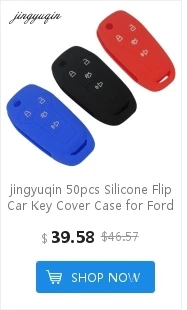 Keyforkess 10 pz/lotto 3 Pulsante di Vibrazione Pieghevole Chiave Dell'automobile Borsette A Distanza di Copertura Fob per Ford Fiesta Focus C Max Ka -