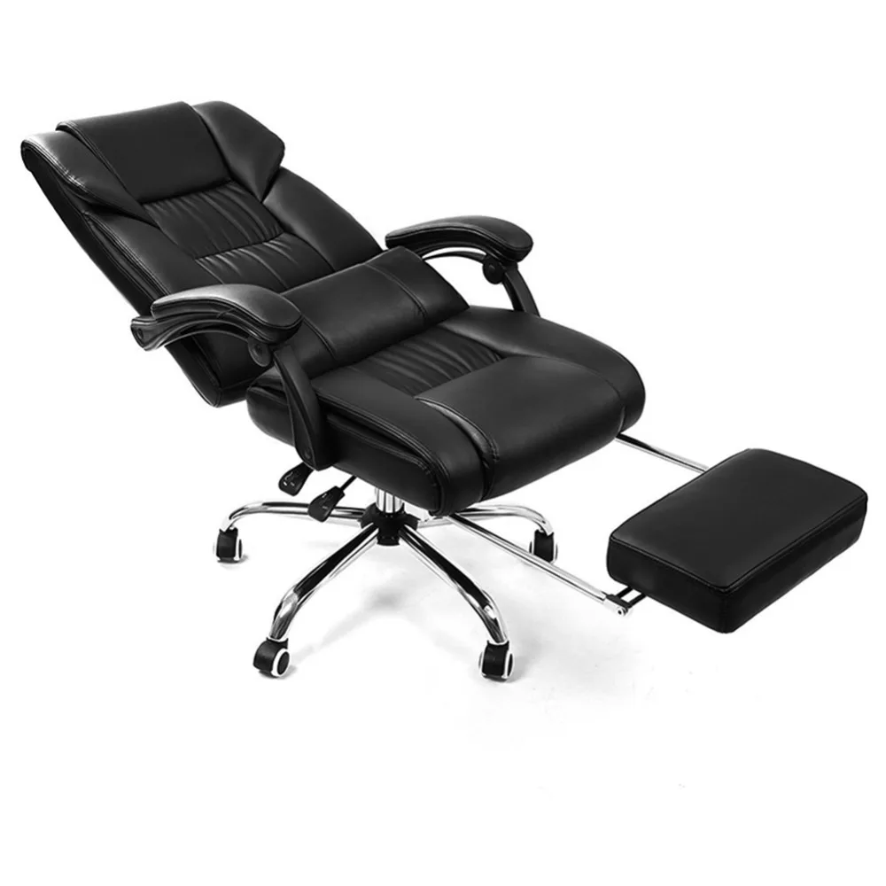 Fauteuil de bureau Chaise de bureau avec repos-pieds dossier Наклонный hauteur reglable крыло босс стул с поясничной подушкой HWC