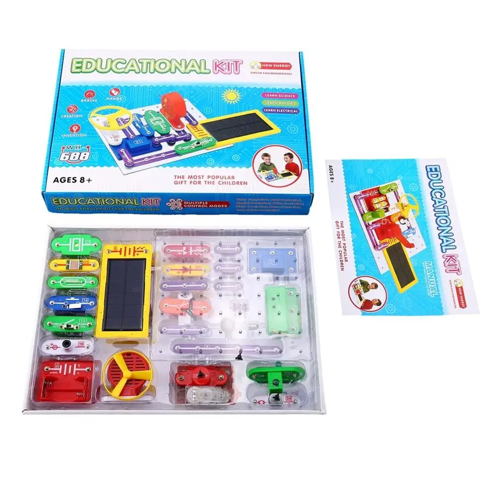 

Multicolor Electronics Discovery Kit Smart Electronics Block Kit Educational Science Kit Toy Best DIY Toys for Kids Children