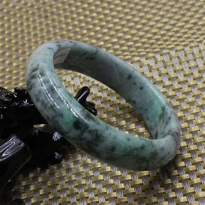 

61mm Certified Grade "A" Natural Green Jadeite Jade Gems Bracelet Bangle 3572