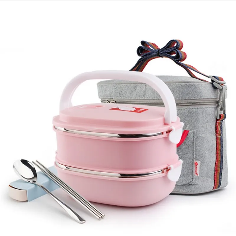 

1-3 Layers 304 Stainless Steel Japanese Lunch Boxs With Compartments Microwave Bento Box For Kids School Picnic Food Container