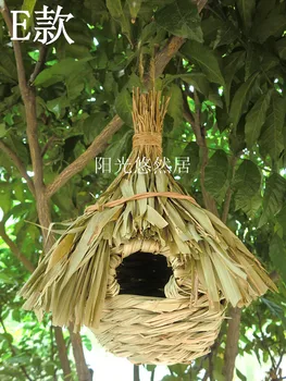 

New natural grass woven hanging bird cages Birdhouse nest 1 pc WX948