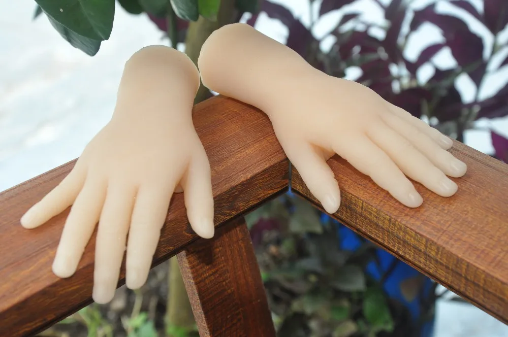 New arrival! three year olds girl hands and realistic silicone ring jewelry, Nail Hand Model