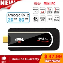 H96 pro Mini PC Android Tv Box 7.1 Kodi Mini Box 2gb ram 16gb rom/8Gb Rom Amlogic S912 64bit Octa-core Mini PC Box Media Player