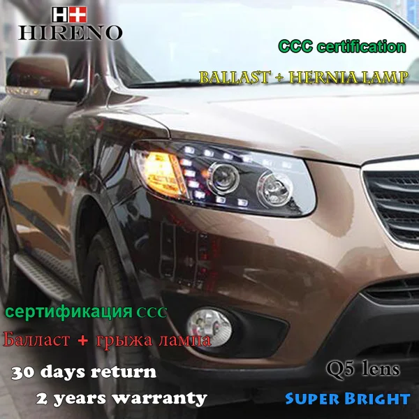 Hireno Headlamp For 2005 2008 Hyundai Santa Fe Headlight Embly Hireno Headlamp For 2005 2008 Hyundai Santa Fe Headlight Embly Led Drl Angel Lens Double Beam Hid Xenon 2pcs