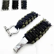 Nouveau Survie En Plein Air pour apple Bracelet Bracelet Militaire Qualité Nylon 38mm 42mm Montre Bracelet Montre Accessoires Livraison Gratuite