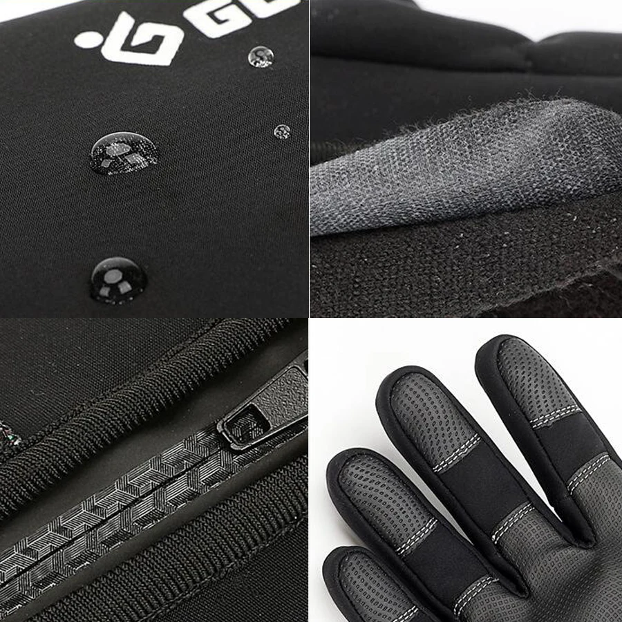 Luvas de Neoprene de Pesca Homens de Bicicleta Cheio de Caça ao ar Livre de Equipamentos Pesca do Gelo do Inverno 2018 do Gelo do Inverno à Prova d' Água Anti slip Dedo Acessórios Engrenagem 19 Luvas de pesca