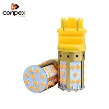 Buy conpex 12V Car Turn Signal light twinkle T25 CANBUS 3156 3157 Auto Brake Reverse lamp Tail Bulb LED 3030 optical lens SMD Free Shipping
