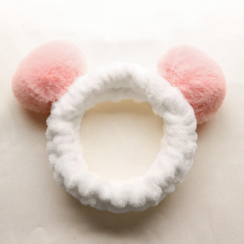 Korea Wool Sweet Ball Velvet Cat Ears Makeup Headband Hair Accessories Girls Headband Hair Band Hair Bows Hair Ties Turbante -4