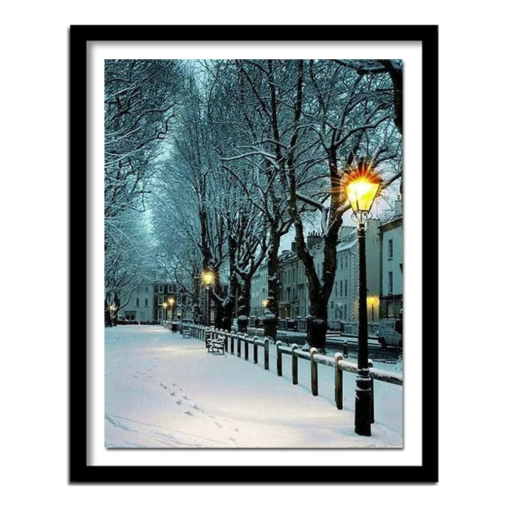 Craft Needlework Diamond Painting Snow Landscape Diy Handicrafts Embroidery Square Drill Picture | Дом и сад