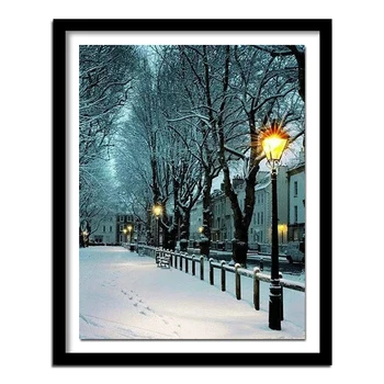 

Craft Needlework Diamond Painting Snow Landscape Diy Handicrafts Diamond Embroidery Square Drill Picture