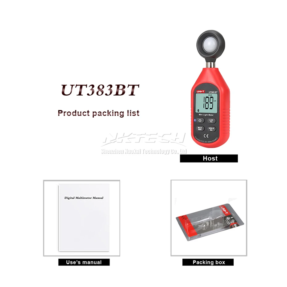 UNI T UT333BT UT353BT UT363BT UT383BT цифровой измеритель влажности Анемометр люксовый