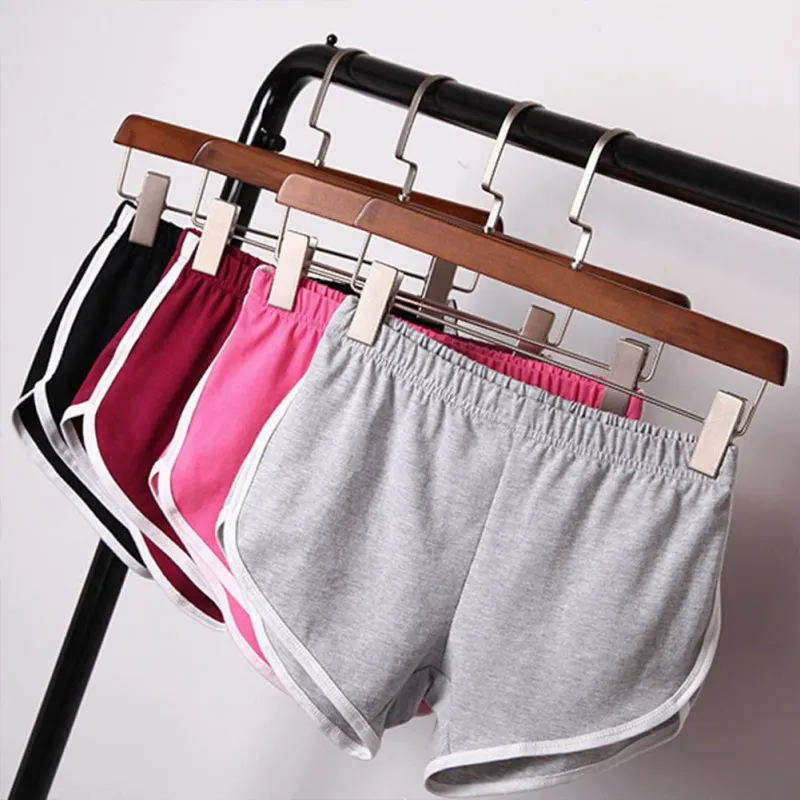 

Women Summer Street Fashion Shorts Elastic Waist Short Pants Women All-match Loose Solid Soft Cotton Casual Short Femme