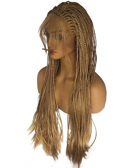 honey blonde braids Wig-10