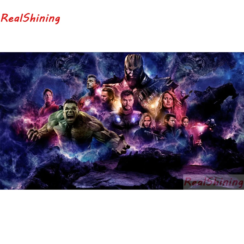 

5D Diy Diamond Painting Cross Stitch full Square Diamond Embroidery The Avengers picture for room Decor H1596